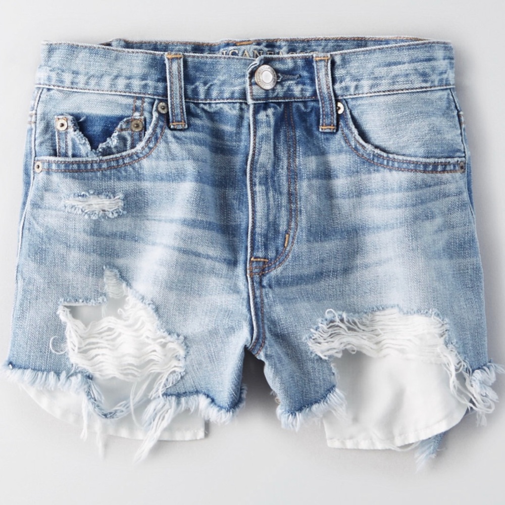 distressed american eagle shorts